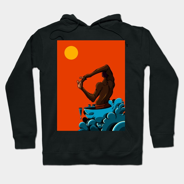 Sun Stretch Hoodie by TJ Reese Art